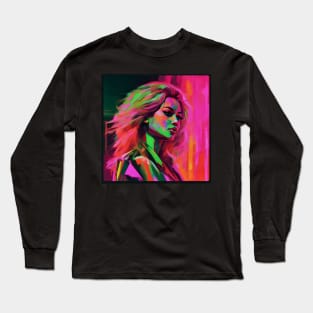 masterpiece epic retrowave art Long Sleeve T-Shirt